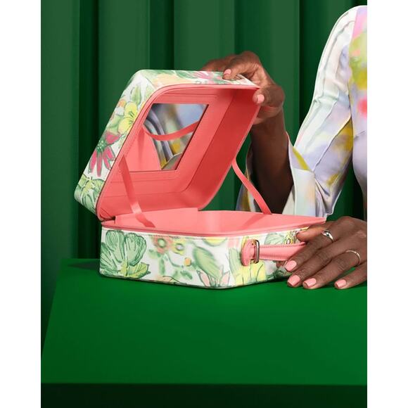 Clinique x Jonathan Cohen Train Case Makeup Toiletry Case NWOT - Picture 2 of 9